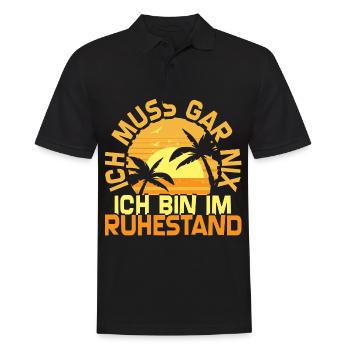 Rente Ruhestand - Männer Poloshirt - Schwarz - Vorne - Kai (181cm)