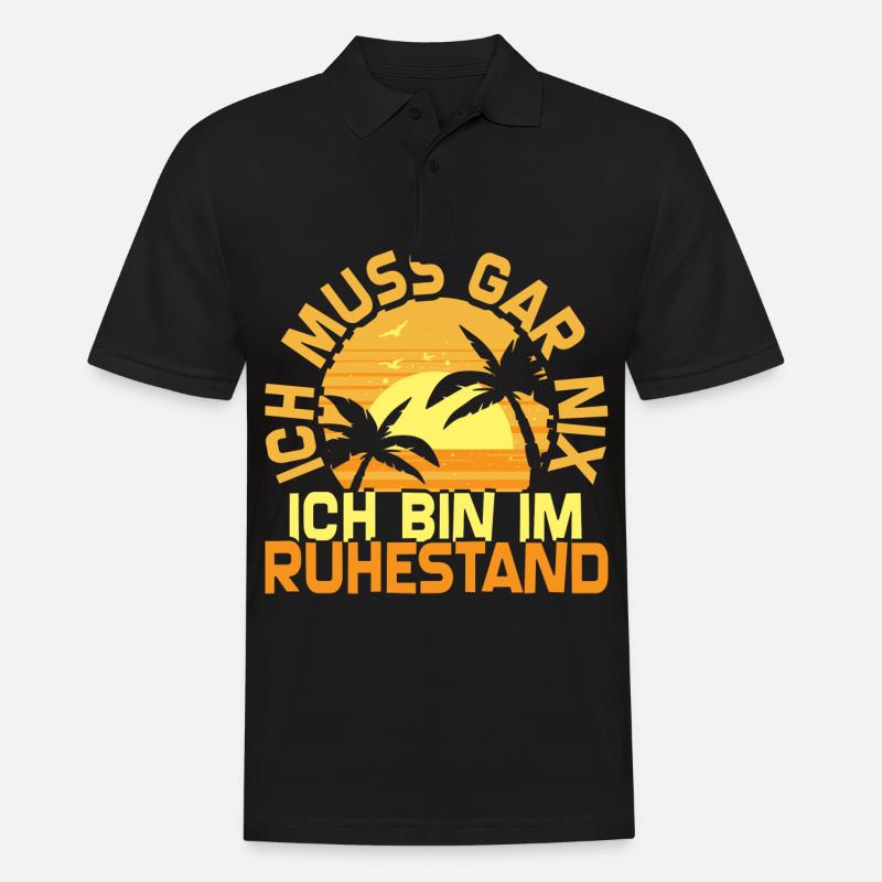 Rente Ruhestand - Männer Poloshirt - Schwarz