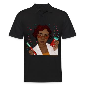 mad scientist - Men's Polo Shirt - black - Front - Kai (181cm)