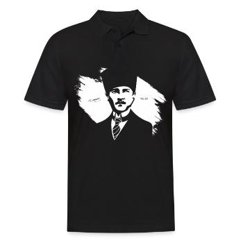 Mustafa Kemal Ataturk Turkey Gift - Men's Polo Shirt - black - Front - Kai (181cm)