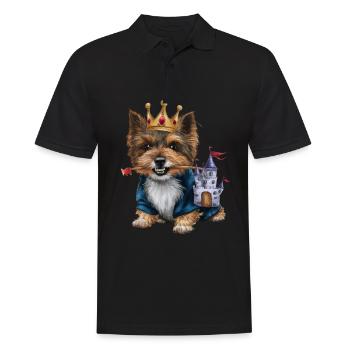 Mignon Cairn Terrier avec couronne et serrure - Polo Homme - noir - Devant - Kai (181cm)
