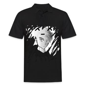 Boy in gray - Men's Polo Shirt - black - Front - Kai (181cm)