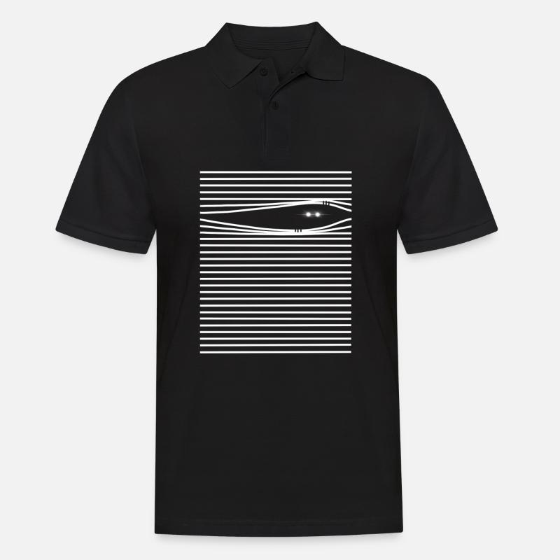 Monster der Linien - Männer Poloshirt - Schwarz