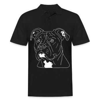Old English Bulldog - Männer Poloshirt - Schwarz - Vorne - Kai (181cm)