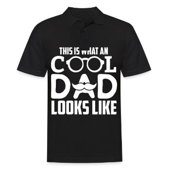 This is what a really cool dad looks like - Men's Polo Shirt - black - Front - Kai (181cm)