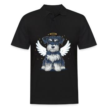 Schnauzer miniature comme ange - Polo Homme - noir - Devant - Kai (181cm)