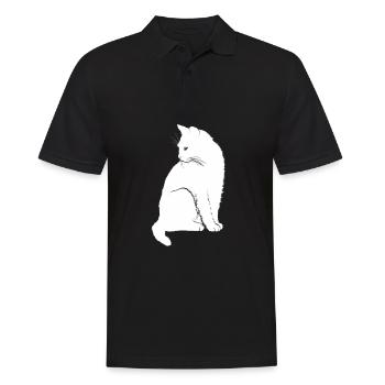 CAT SITS ET BLANC | IDEE CADEAU - Polo Homme - noir - Devant - Kai (181cm)