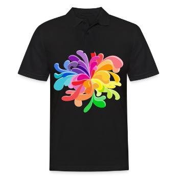 Color Spots Sprayer Color splashes Color Spots - Men's Polo Shirt - black - Front - Kai (181cm)