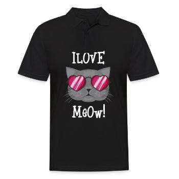 J'aime les chatons - Polo Homme - noir - Devant - Kai (181cm)