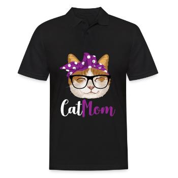 Maman de chat / maman de chats - Polo Homme - noir - Devant - Kai (181cm)