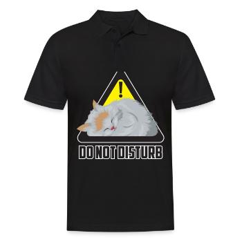 Do not disturb cat / cat - Men's Polo Shirt - black - Front - Kai (181cm)