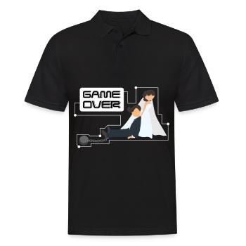 Junggesellenabschied Bachelor Game Over - Männer Poloshirt - Schwarz - Vorne - Kai (181cm)