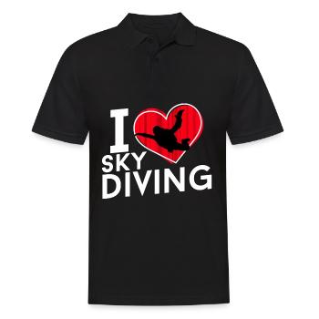 J'adore le parachutisme - Polo Homme - noir - Devant - Kai (181cm)