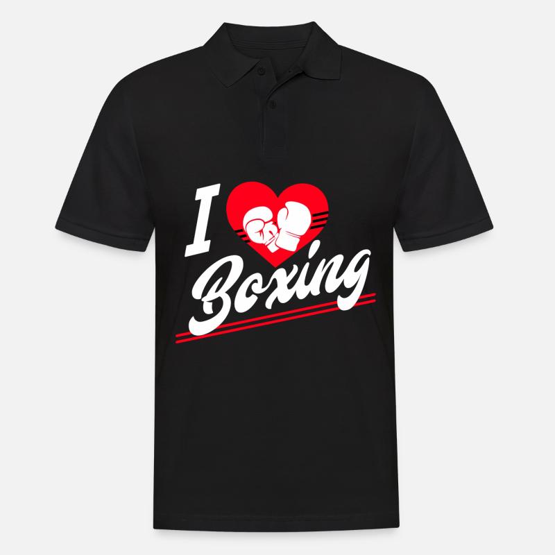 J'adore la boxe - Polo Homme - noir