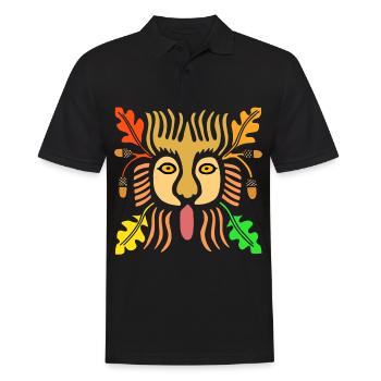 Lion africa tribal holiday - Men's Polo Shirt - black - Front - Kai (181cm)