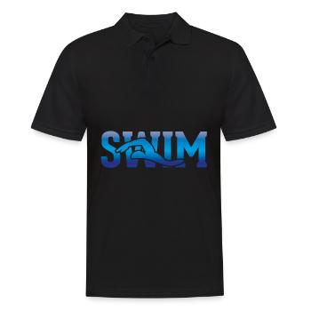 Schwimmer Schwimmen Schwimmsport Sportler Geschenk - Männer Poloshirt - Schwarz - Vorne - Kai (181cm)