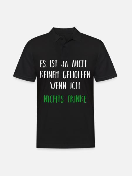 Alkohol | Spruch | Geschenkidee - Männer Poloshirt - Schwarz