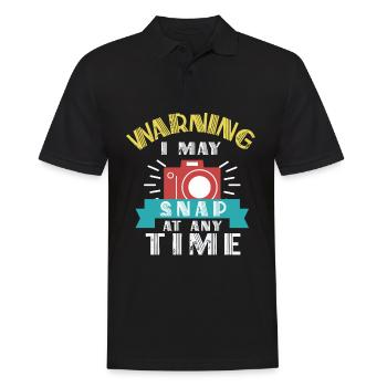 Fotograf Fotografie Fotografieren Geschenk - Männer Poloshirt - Schwarz - Vorne - Kai (181cm)