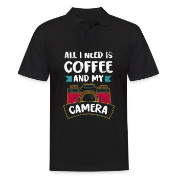 Lustig Kamera Fotografie Fotograf Geschenk - Männer Poloshirt - Schwarz - Vorne - Kai (181cm)