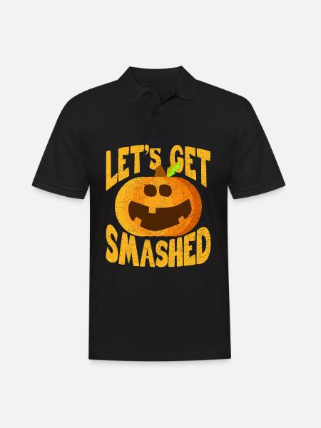 HALLOWEEN Pumpkin - Men's Polo Shirt - black