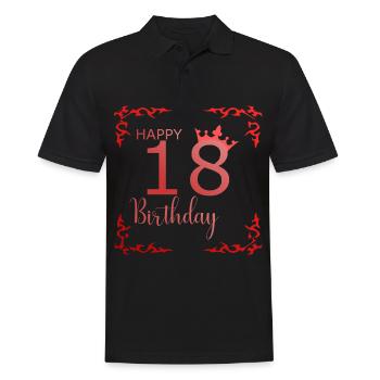 18ème anniversaire - Polo Homme - noir - Devant - Kai (181cm)