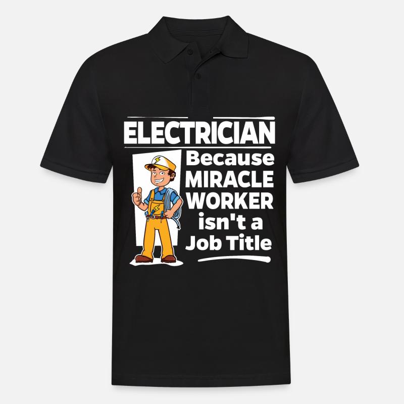 Elektriker - Mirakelarbejder - Herre poloshirt - sort