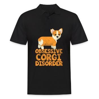 Désordre corgi obsessionnel - Polo Homme - noir - Devant - Kai (181cm)