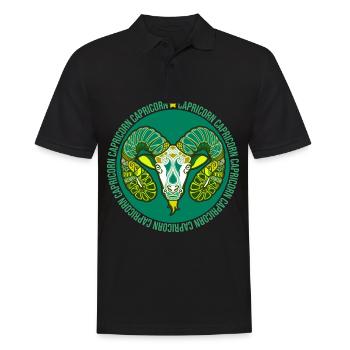 Zodiac Capricorn - Men's Polo Shirt - black - Front - Kai (181cm)
