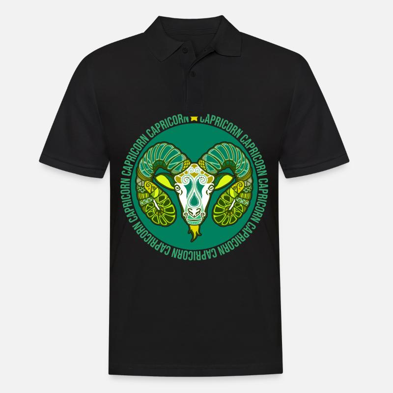 Sternzeichen Steinbock - Männer Poloshirt - Schwarz