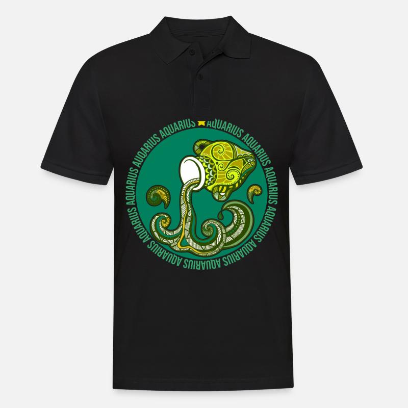 Verseau du zodiaque - Polo Homme - noir