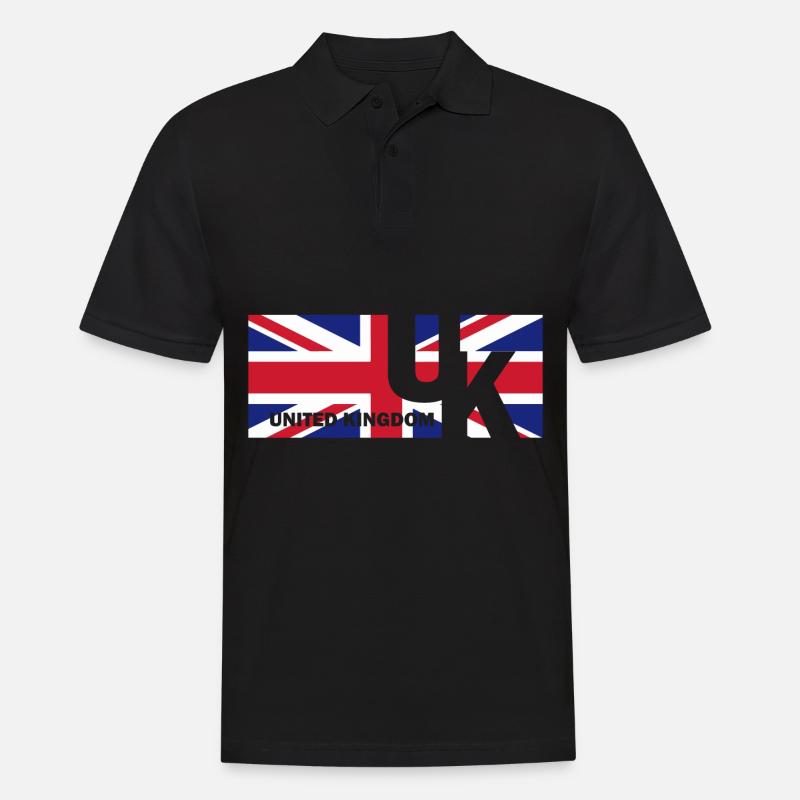 Drapeau anglais drapeau cadeau anglais - Polo Homme - noir