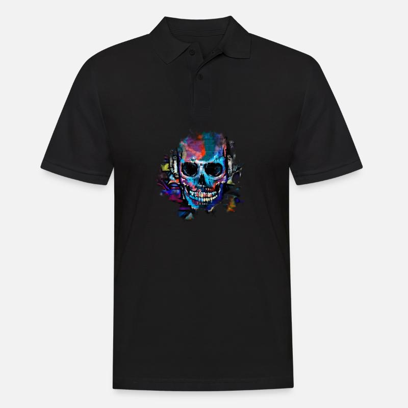 Graffiti - Männer Poloshirt - Schwarz