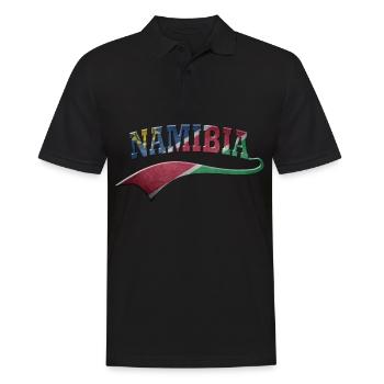 Namibia - Männer Poloshirt - Schwarz - Vorne - Kai (181cm)