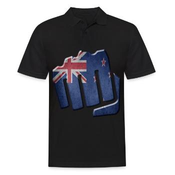 Neuseeland - Männer Poloshirt - Schwarz - Vorne - Kai (181cm)