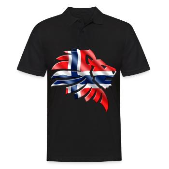 Norwegen - Männer Poloshirt - Schwarz - Vorne - Kai (181cm)