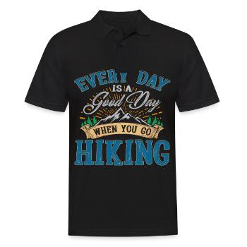 Wanderlust Randonnée cadeau amoureux de la nature - Polo Homme - noir - Devant - Kai (181cm)