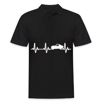 Heartbeat Auto - Männer Poloshirt - Schwarz - Vorne - Kai (181cm)