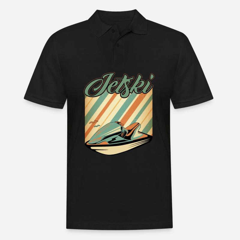 Jetski - Männer Poloshirt - Schwarz