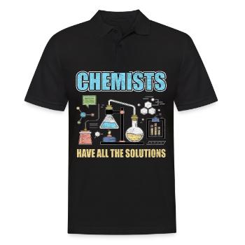 Labor Reagenzglas - Männer Poloshirt - Schwarz - Vorne - Kai (181cm)