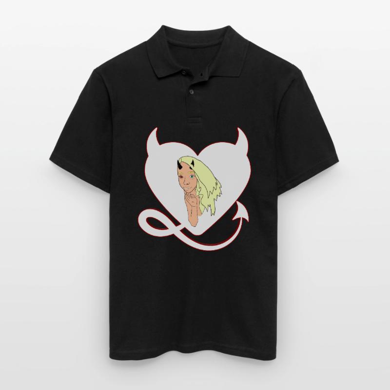 Devil with devil's heart Devil devil's female Men's Polo Shirt