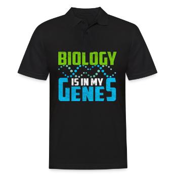 Biologie Lehrer Biologe biologisch Wissenschaft - Männer Poloshirt - Schwarz - Vorne - Kai (181cm)