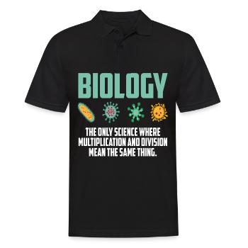 Biologe - Männer Poloshirt - Schwarz - Vorne - Kai (181cm)