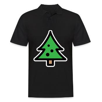 Christmas tree Christmas tree fir tree fir tree - Men's Polo Shirt - black - Front - Kai (181cm)