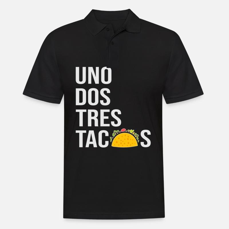 Lustige Taco Bilder - Männer Poloshirt - Schwarz