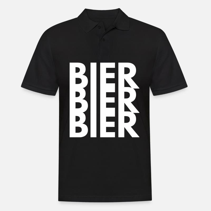 Bier Bier Bier - Männer Poloshirt - Schwarz