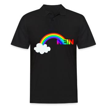 Funny rainbow picture no - Men's Polo Shirt - black - Front - Kai (181cm)