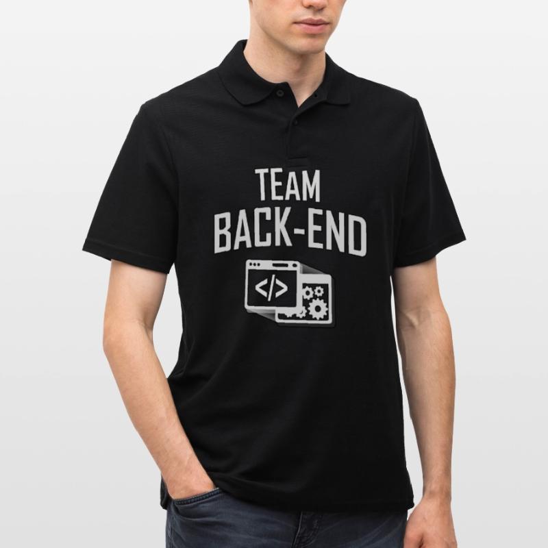 TEAM BACK-END, Programmierer, Coder, Informatiker Männer Poloshirt