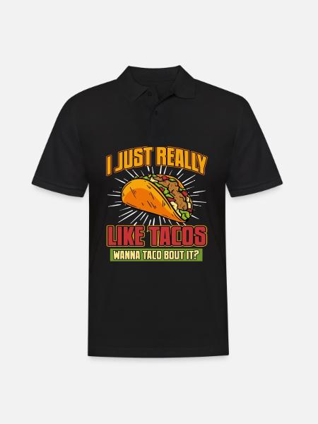 Tacos - Männer Poloshirt - Schwarz