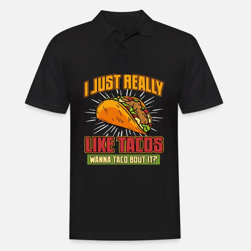 Tacos - Männer Poloshirt - Schwarz