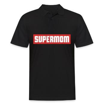 Mom Motherhood Superhero Superhero Mom Mom Mom - Men's Polo Shirt - black - Front - Kai (181cm)
